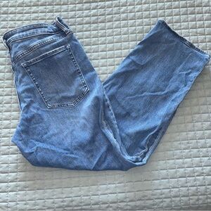 Old Navy Jeans Womens 12 Petite Blue Wow Loose Fit High Rise Stretch  - (J2125B)